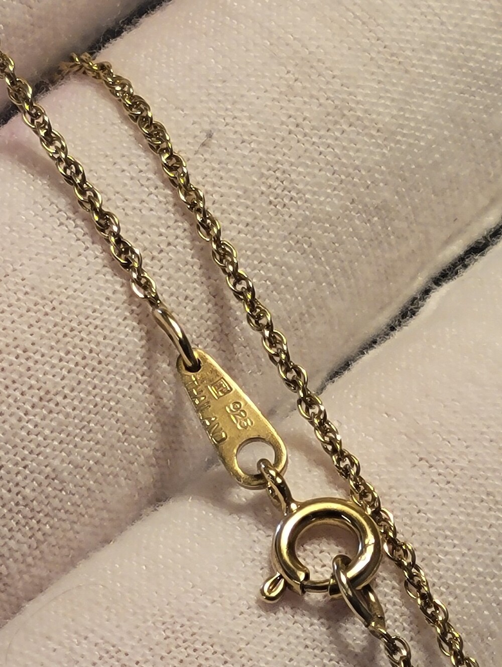 20" Gold Vermeil Vintage Twisted Rope Chain Necklace 1.2mm thick